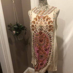 Free People paisley sequin tunic dress